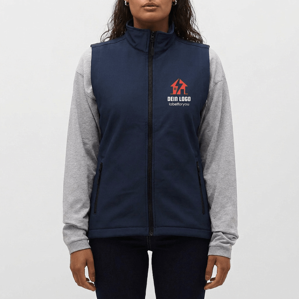 Damen Softshell Weste mit Druck - labelforyou