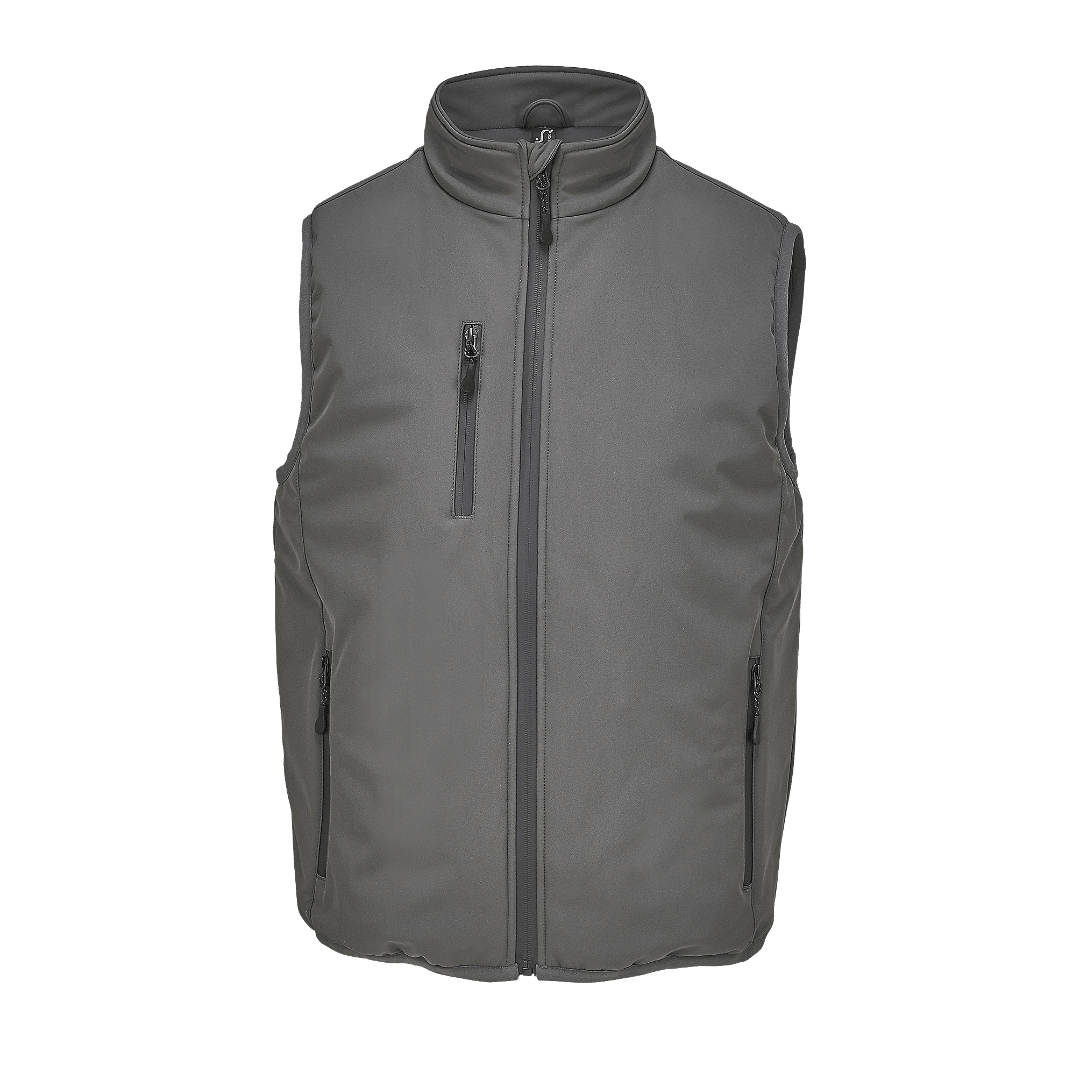 Gefütterte Softshell Weste mit Druck - labelforyou