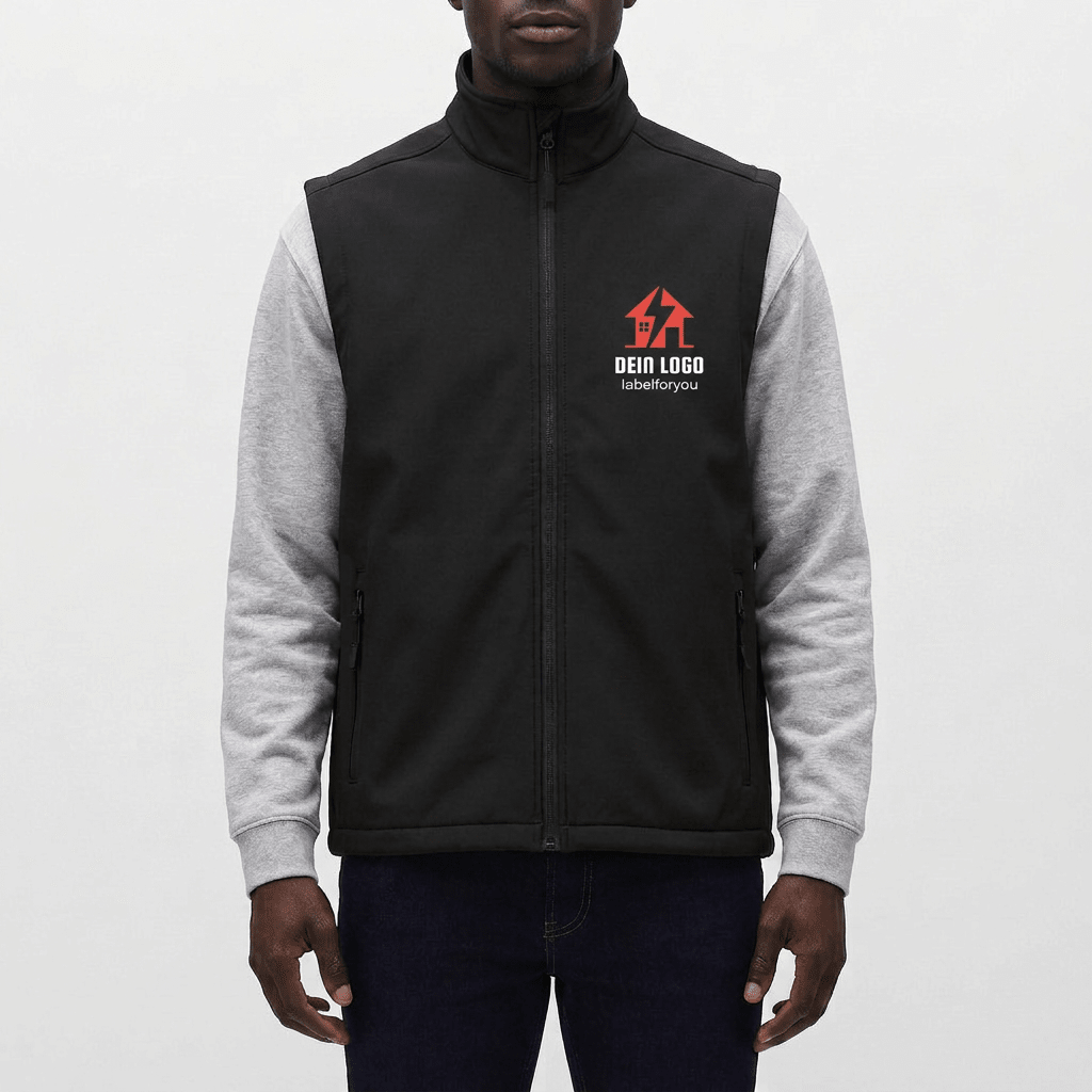 Herren Softshell Weste mit Druck - labelforyou