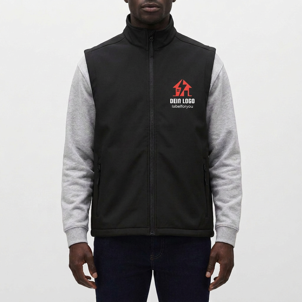 Herren Softshell Weste mit Druck
