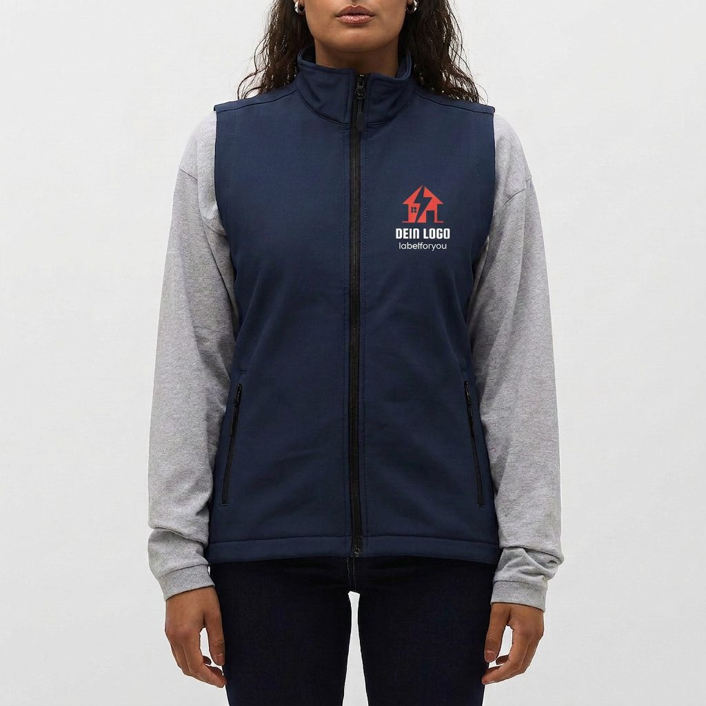 Damen Softshell Weste mit Druck