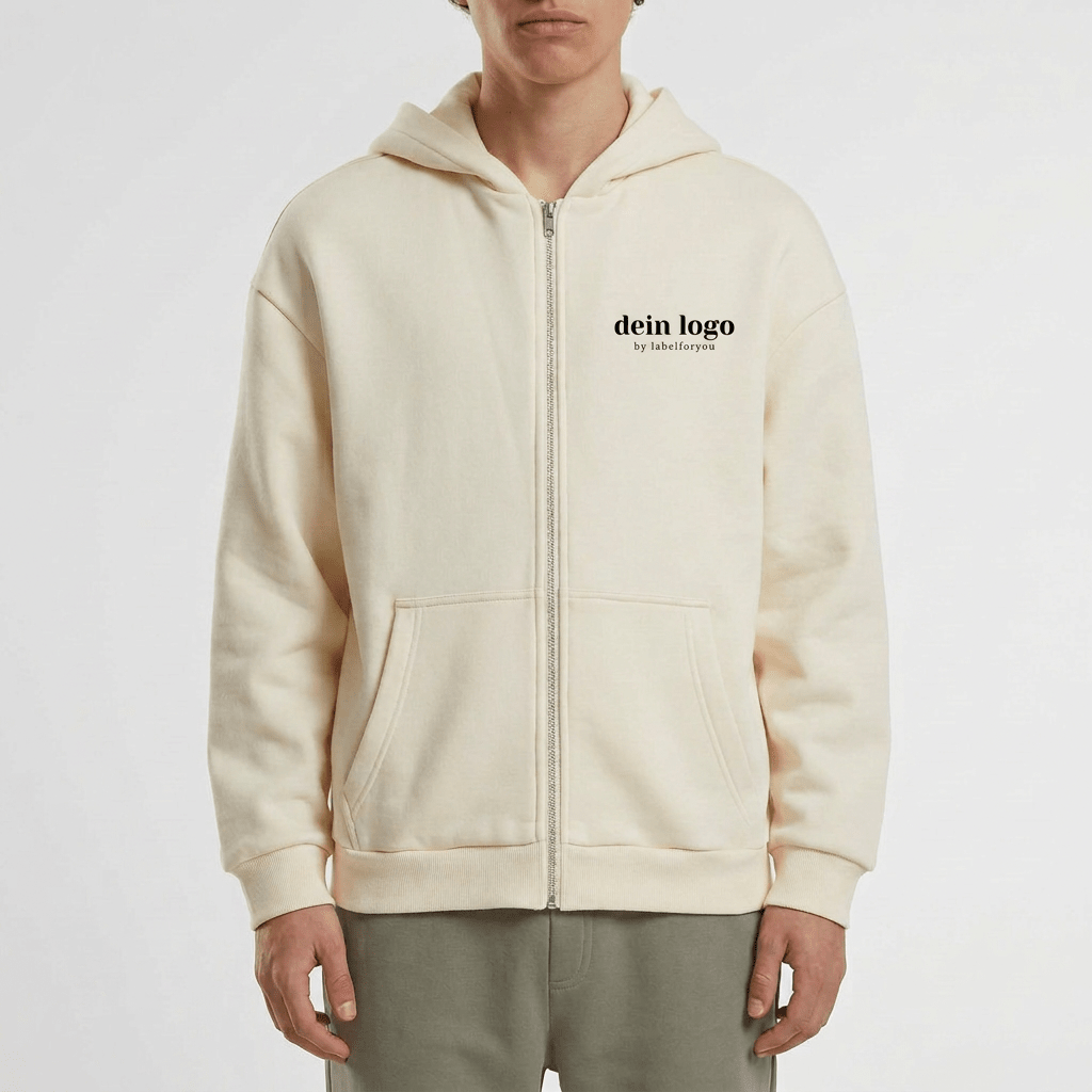 Zip Hoodie mit Druck - labelforyou